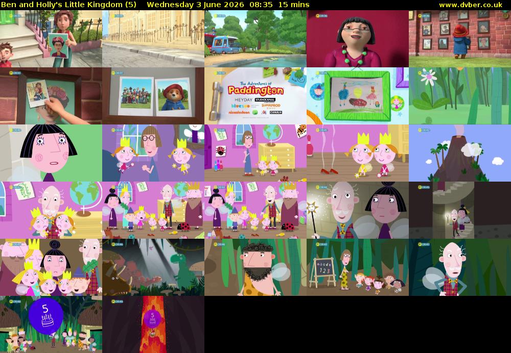 Ben and Holly's Little Kingdom (5) Wednesday 3 June 2026 08:35 - 08:50