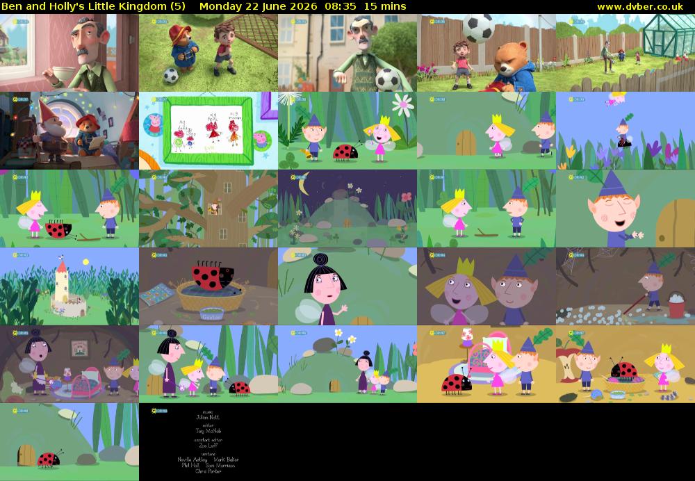 Ben and Holly's Little Kingdom (5) Monday 22 June 2026 08:35 - 08:50