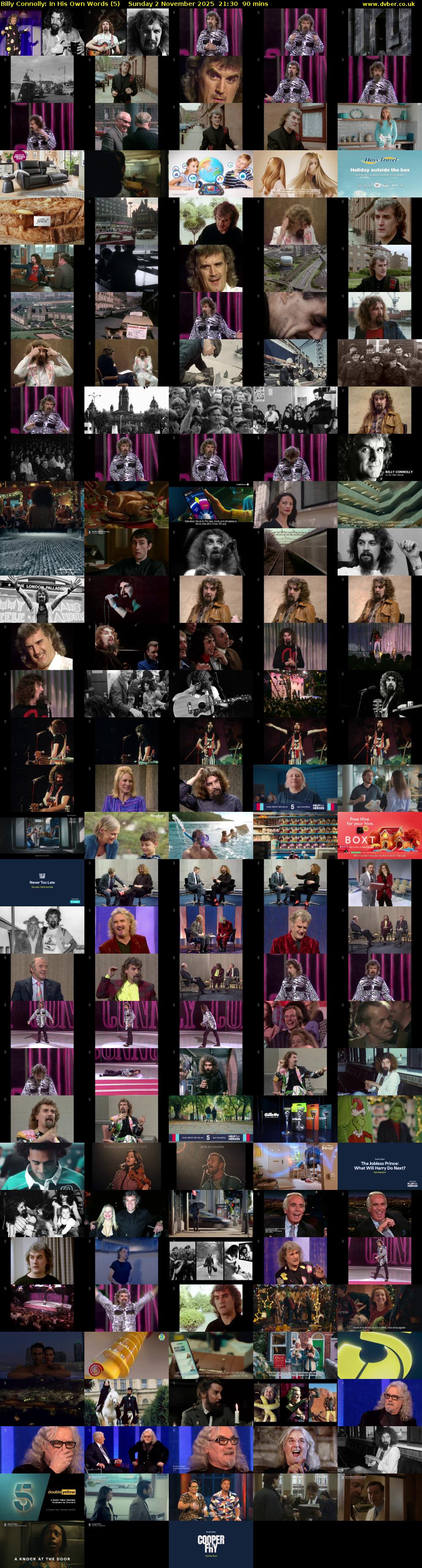 Billy Connolly: In His Own Words (5) Sunday 2 November 2025 21:30 - 23:00