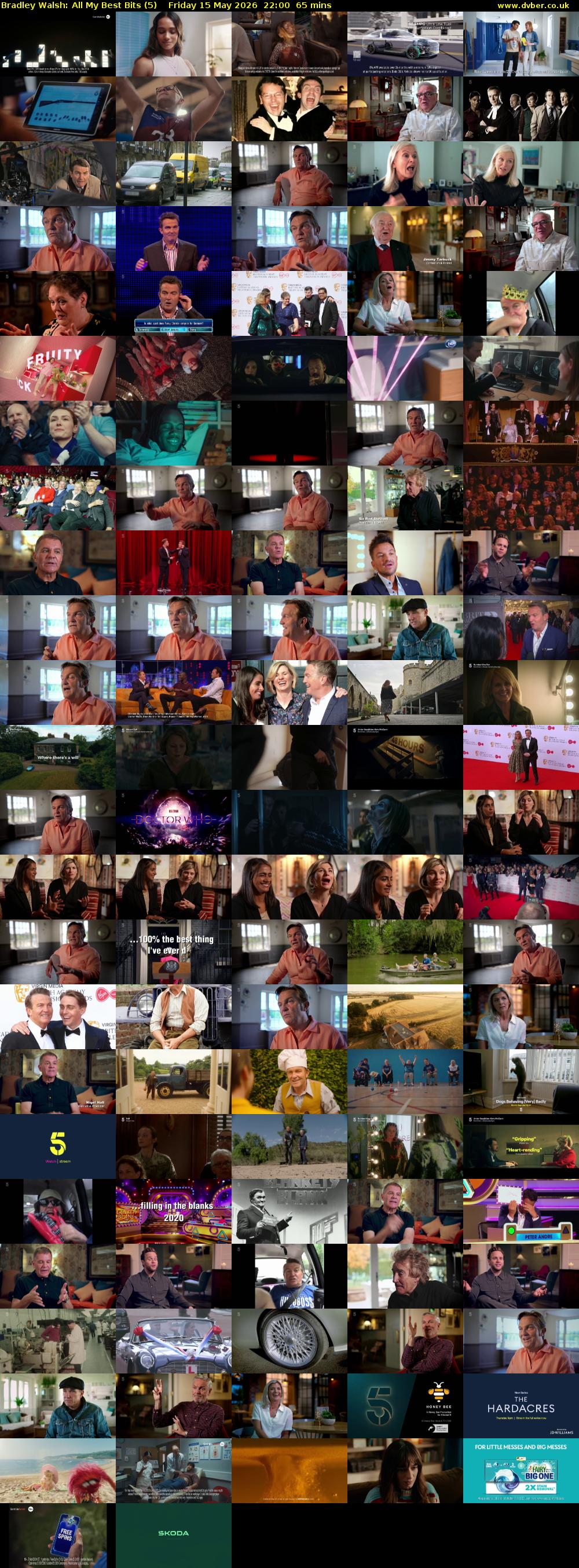 Bradley Walsh: All My Best Bits (5) Friday 15 May 2026 22:00 - 23:05