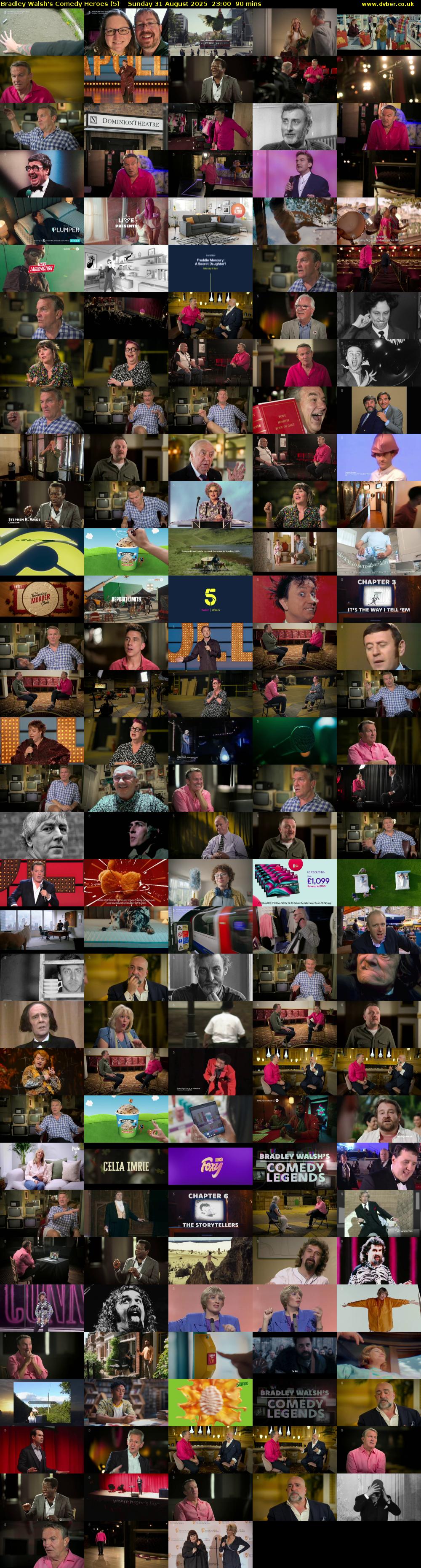 Bradley Walsh's Comedy Heroes (5) Sunday 31 August 2025 23:00 - 00:30