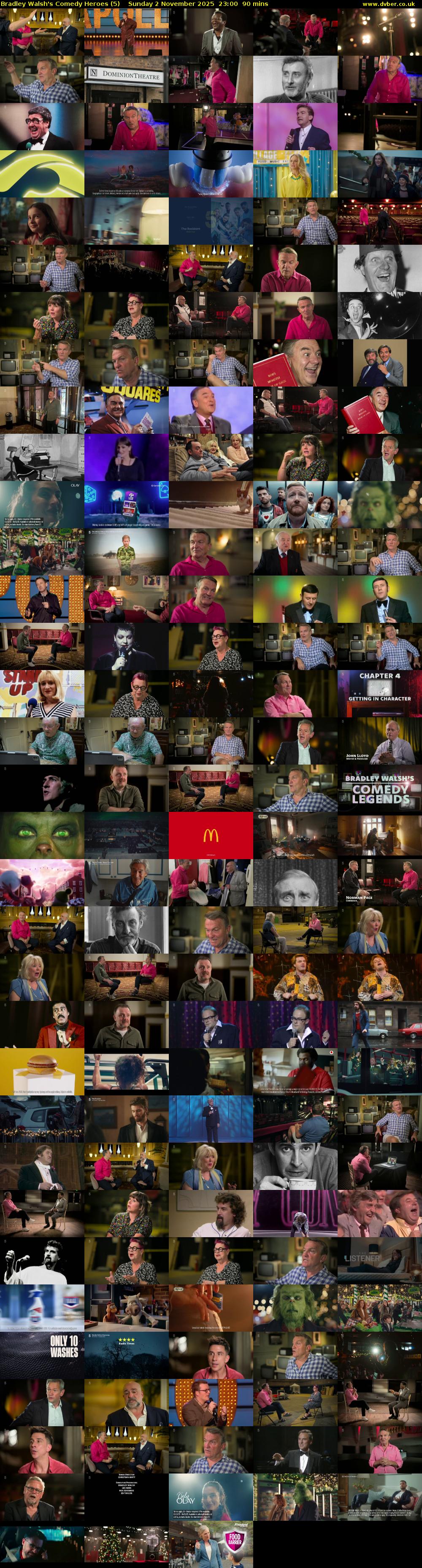 Bradley Walsh's Comedy Heroes (5) Sunday 2 November 2025 23:00 - 00:30