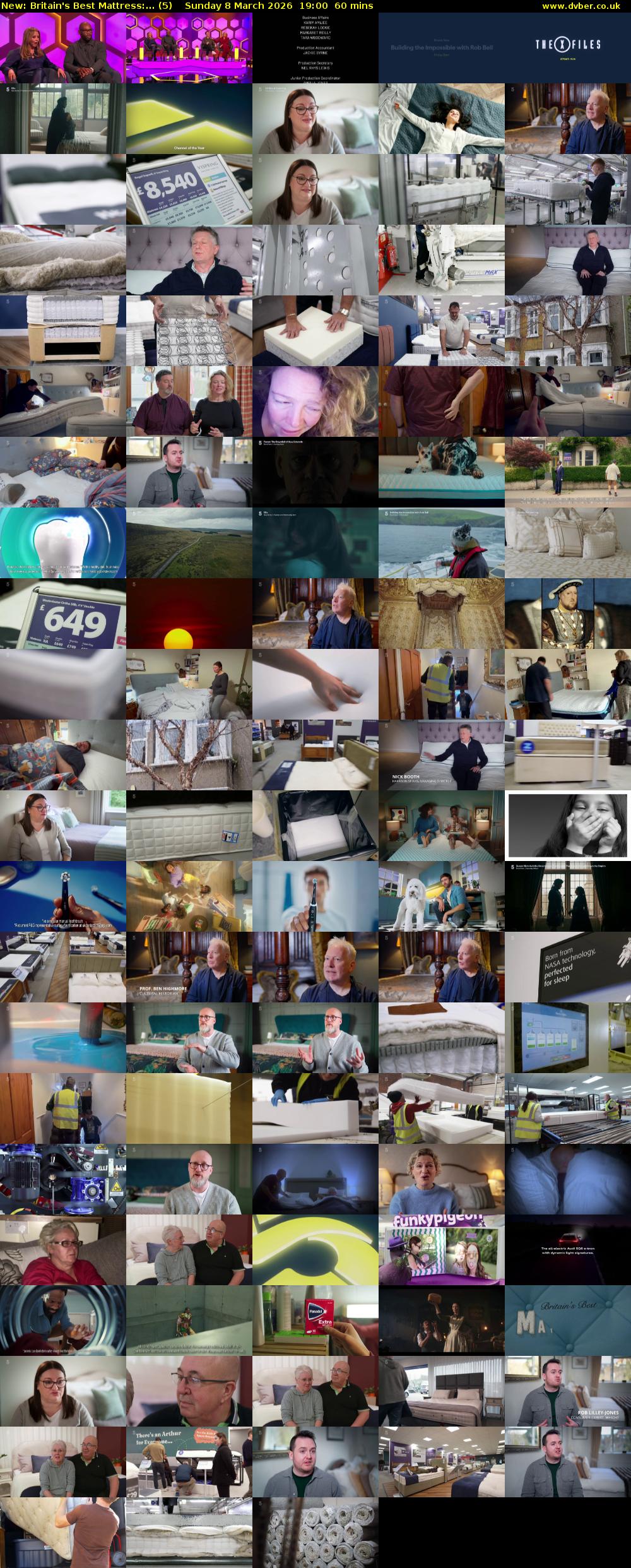 Britain's Best Mattress:... (5) Sunday 8 March 2026 19:00 - 20:00