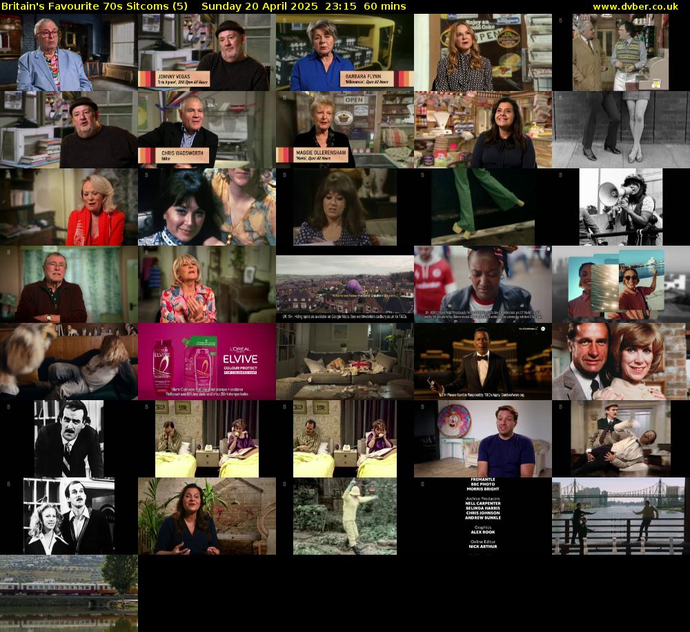 Britain's Favourite 70s Sitcoms (5) Sunday 20 April 2025 23:15 - 00:15