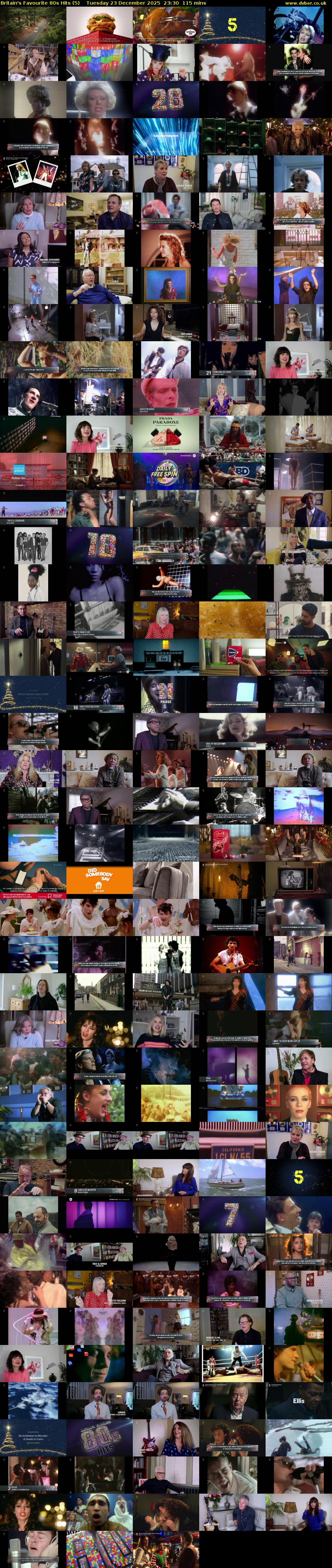 Britain's Favourite 80s Hits (5) Tuesday 23 December 2025 23:30 - 01:25