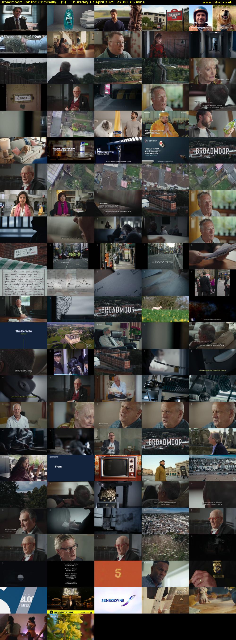 Broadmoor: For the Criminally... (5) Thursday 17 April 2025 22:00 - 23:05