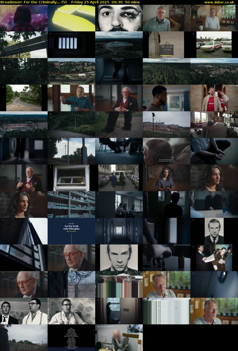 Broadmoor: For the Criminally... (5) Friday 25 April 2025 00:30 - 01:20