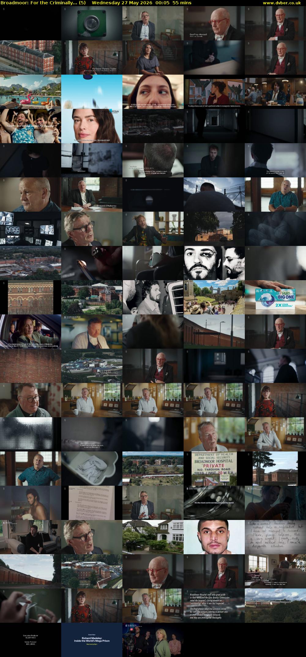 Broadmoor: For the Criminally... (5) Wednesday 27 May 2026 00:05 - 01:00