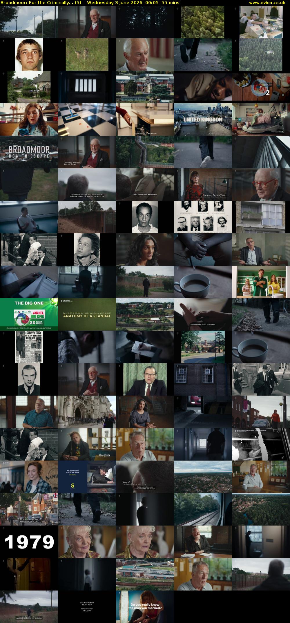 Broadmoor: For the Criminally... (5) Wednesday 3 June 2026 00:05 - 01:00