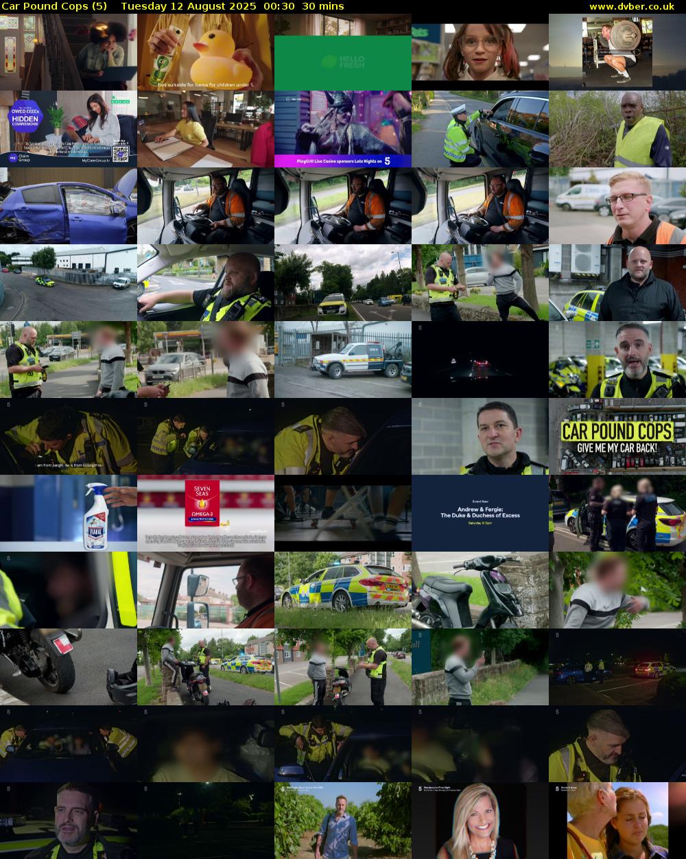 Car Pound Cops (5) Tuesday 12 August 2025 00:30 - 01:00