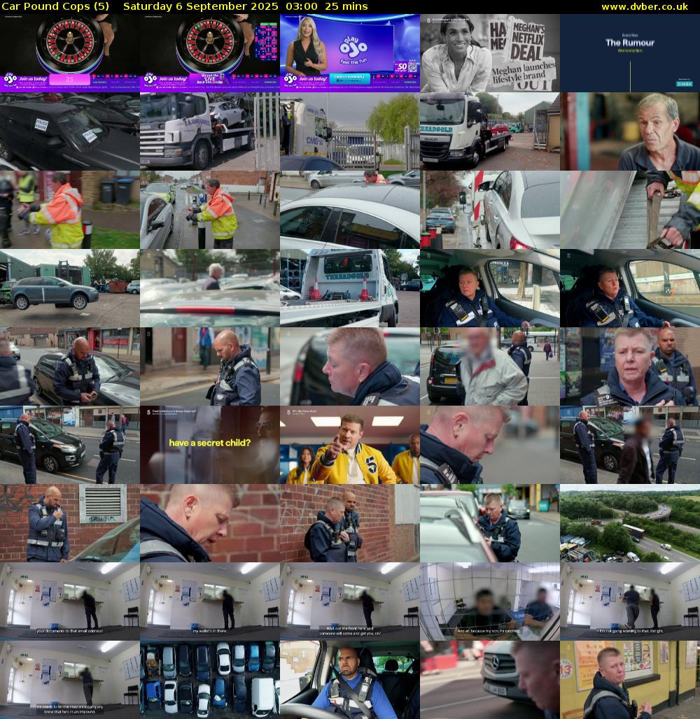 Car Pound Cops (5) Saturday 6 September 2025 03:00 - 03:25