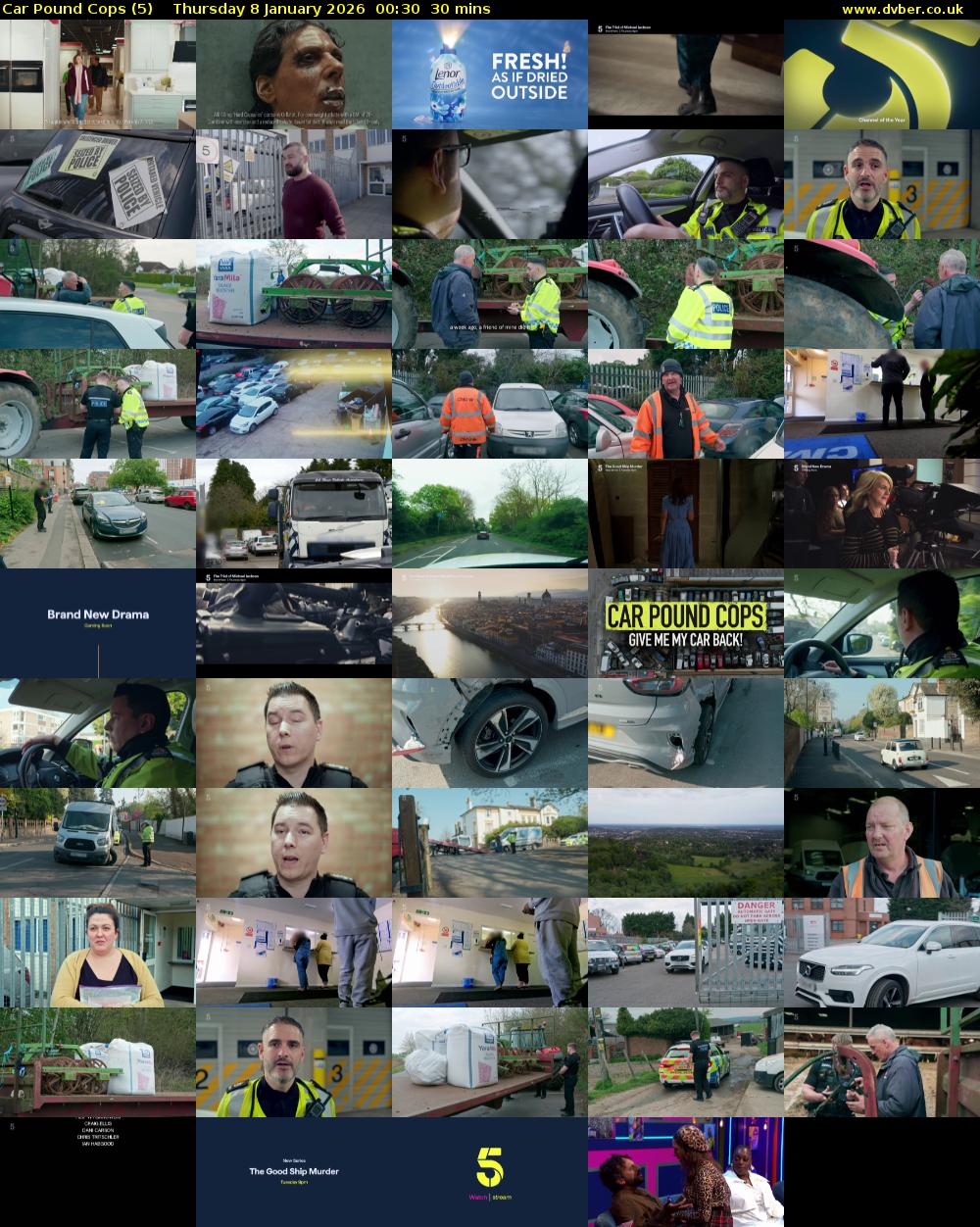 Car Pound Cops (5) Thursday 8 January 2026 00:30 - 01:00