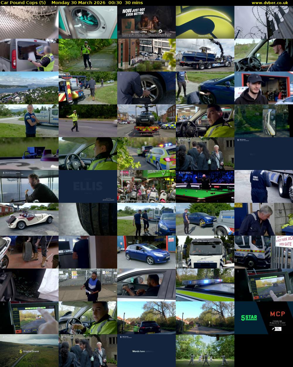 Car Pound Cops (5) Monday 30 March 2026 00:30 - 01:00