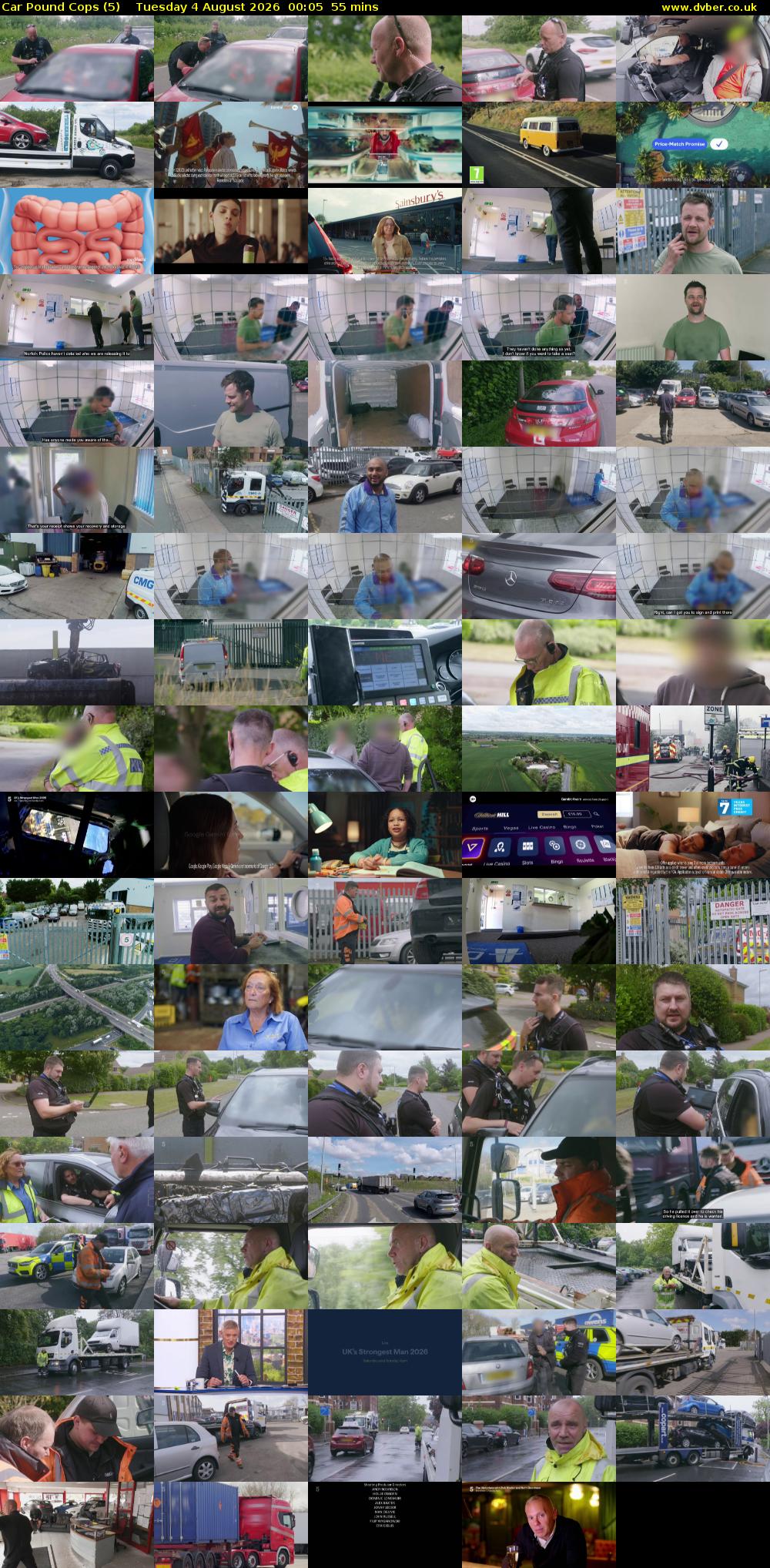 Car Pound Cops (5) Tuesday 4 August 2026 00:05 - 01:00