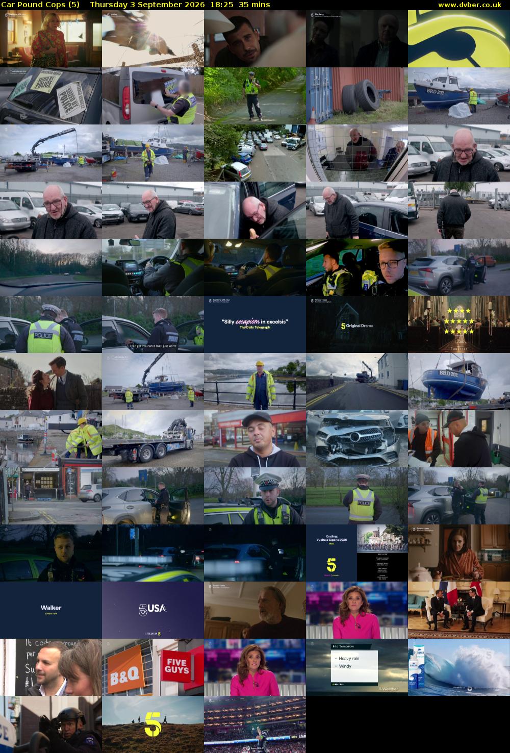 Car Pound Cops (5) Thursday 3 September 2026 18:25 - 19:00
