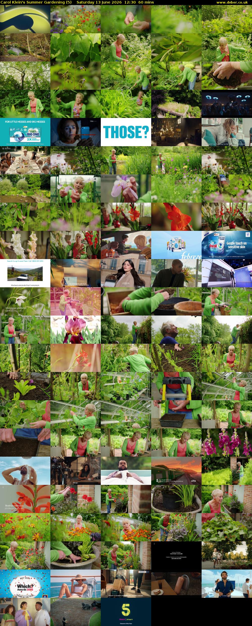Carol Klein's Summer Gardening (5) Saturday 13 June 2026 12:30 - 13:30