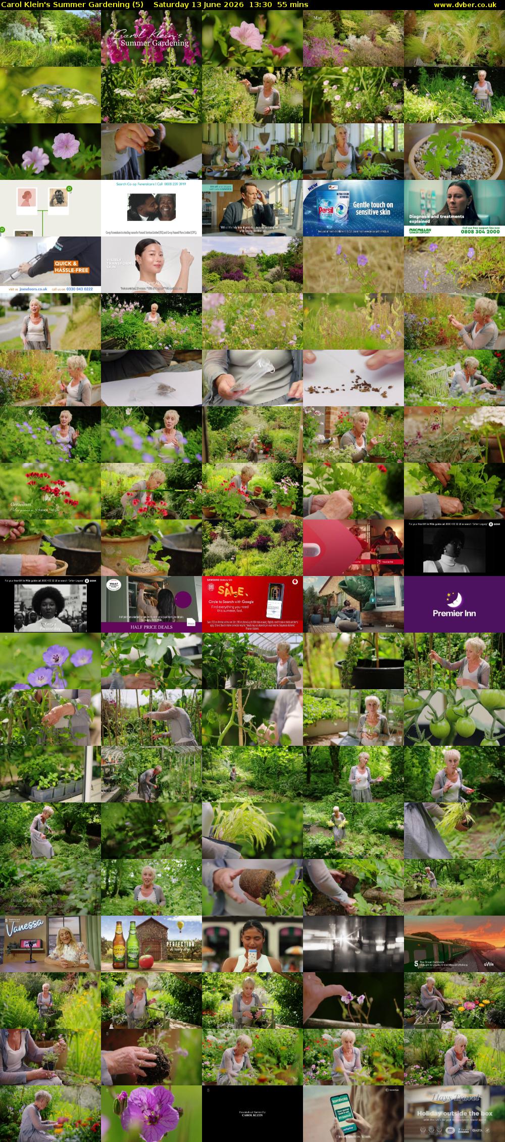 Carol Klein's Summer Gardening (5) Saturday 13 June 2026 13:30 - 14:25