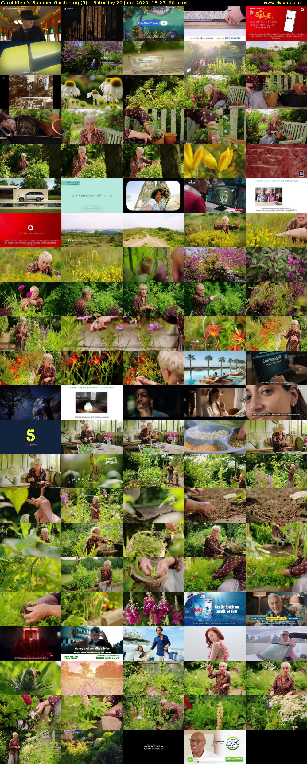 Carol Klein's Summer Gardening (5) Saturday 20 June 2026 13:25 - 14:25