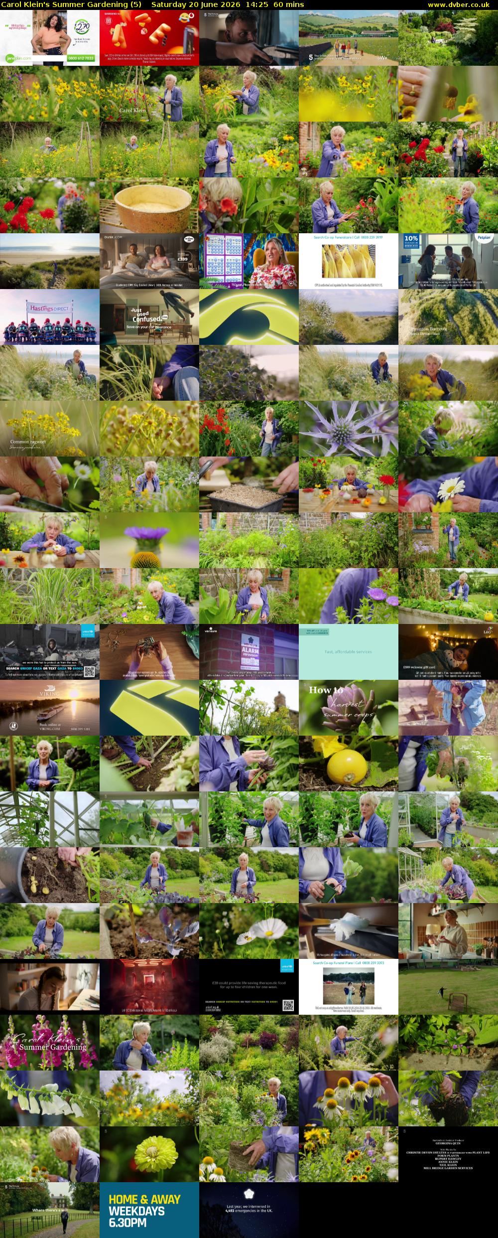 Carol Klein's Summer Gardening (5) Saturday 20 June 2026 14:25 - 15:25