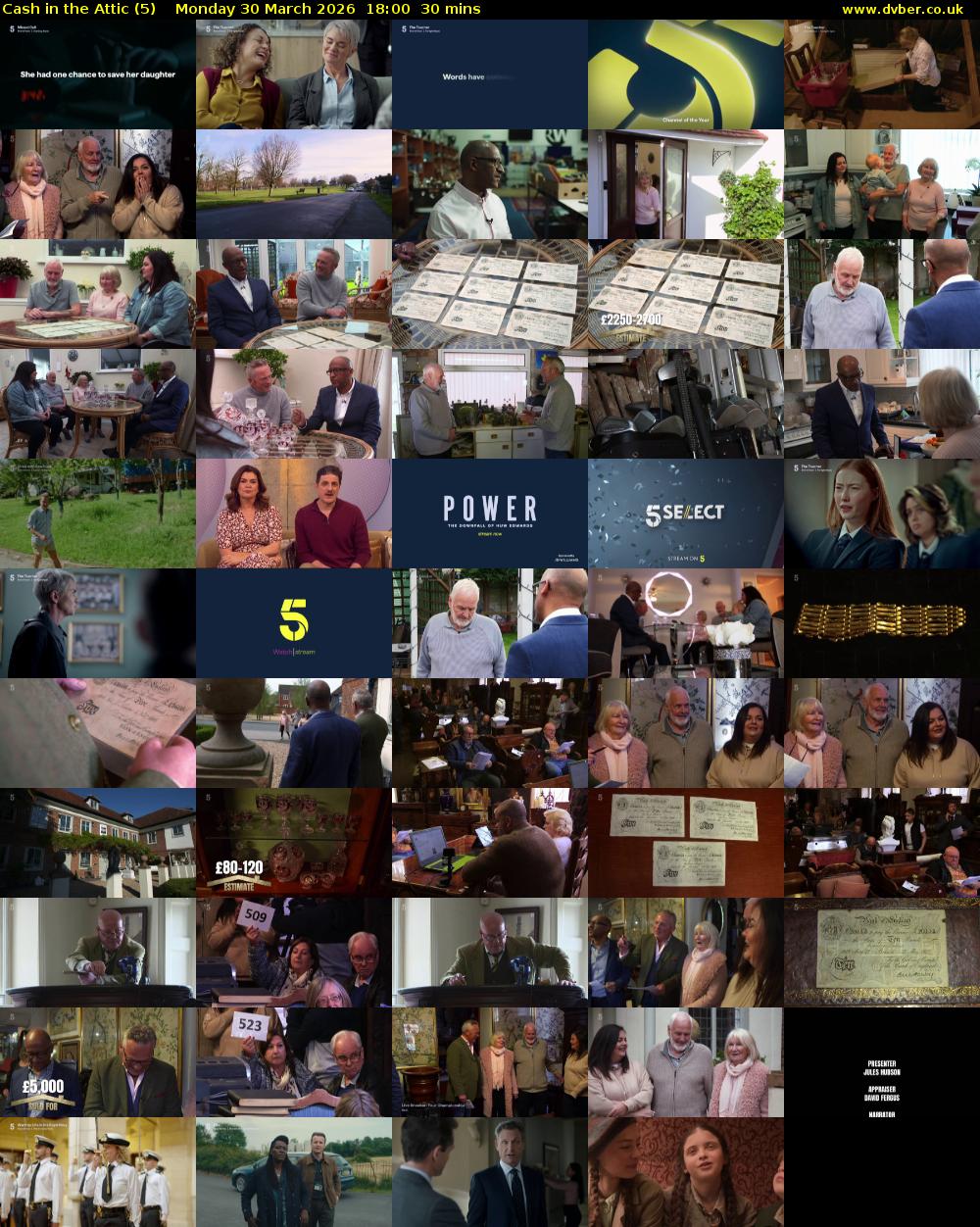 Cash in the Attic (5) Monday 30 March 2026 18:00 - 18:30