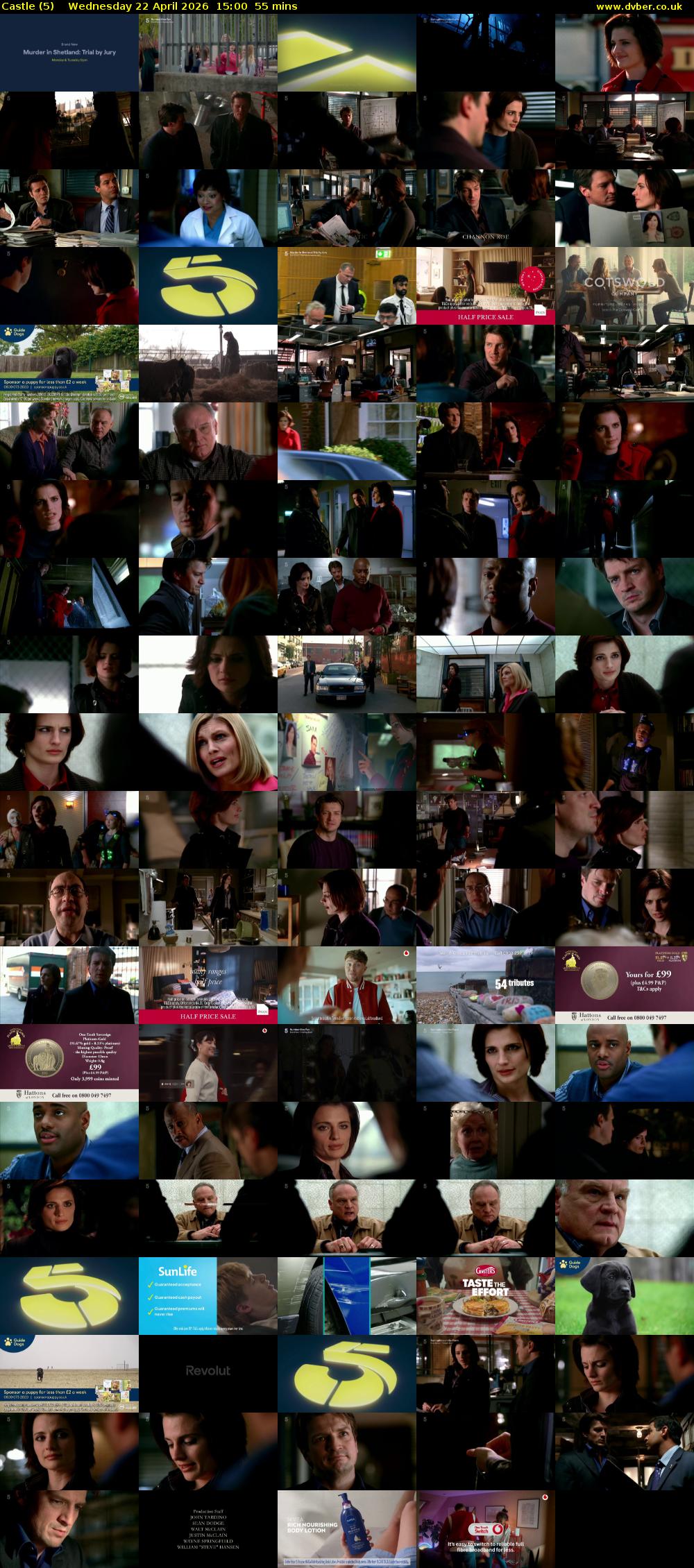 Castle (5) Wednesday 22 April 2026 15:00 - 15:55