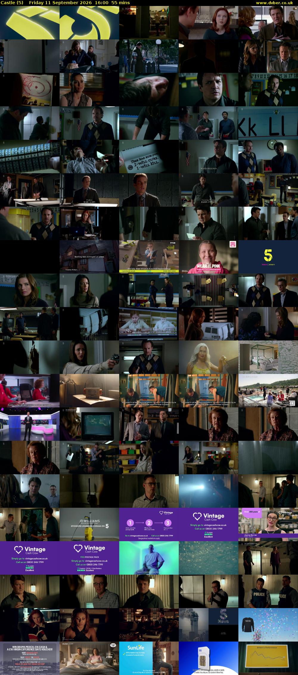 Castle (5) Friday 11 September 2026 16:00 - 16:55