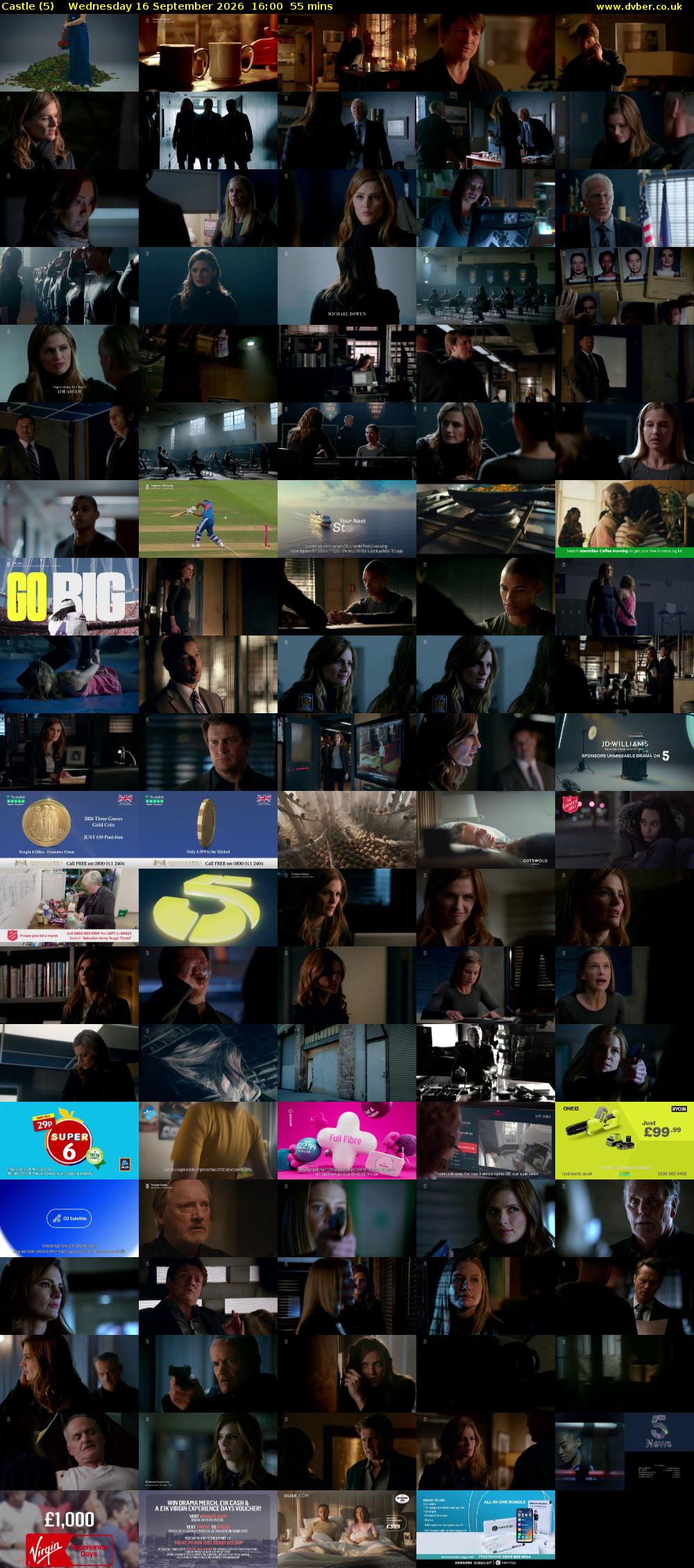 Castle (5) Wednesday 16 September 2026 16:00 - 16:55