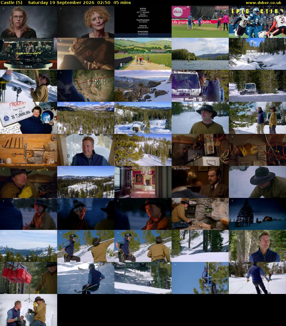 Castle (5) Saturday 19 September 2026 02:50 - 03:35