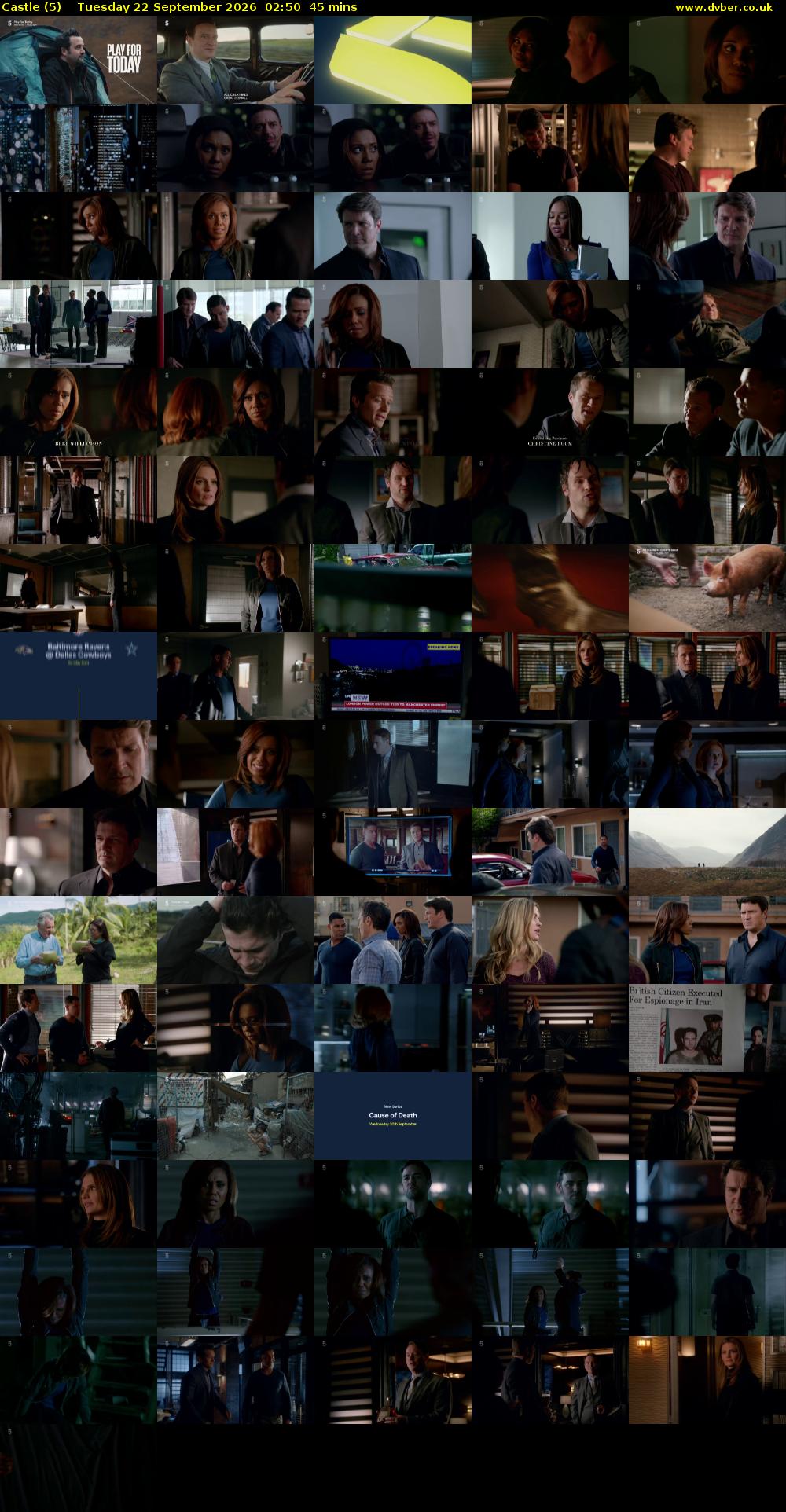 Castle (5) Tuesday 22 September 2026 02:50 - 03:35