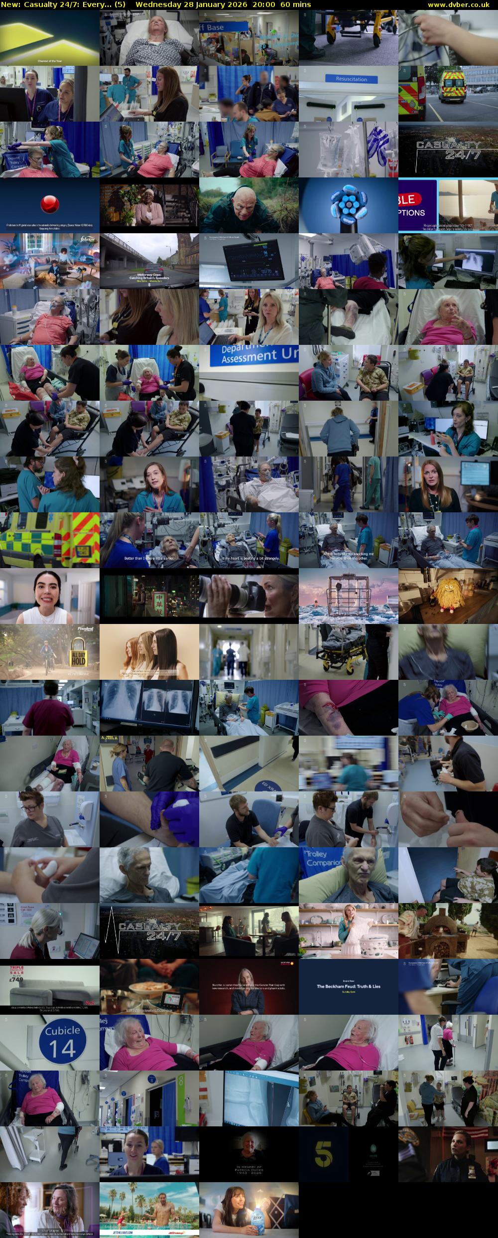 Casualty 24/7: Every... (5) Wednesday 28 January 2026 20:00 - 21:00