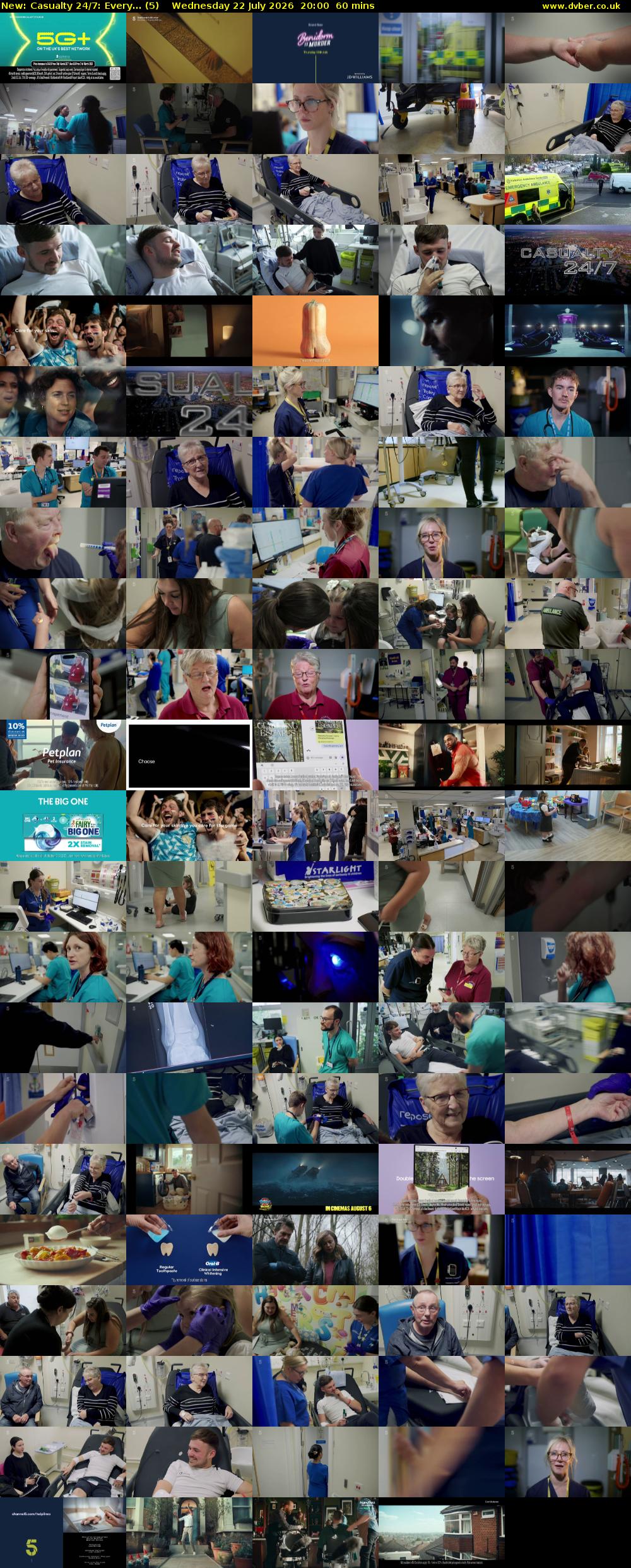Casualty 24/7: Every... (5) Wednesday 22 July 2026 20:00 - 21:00
