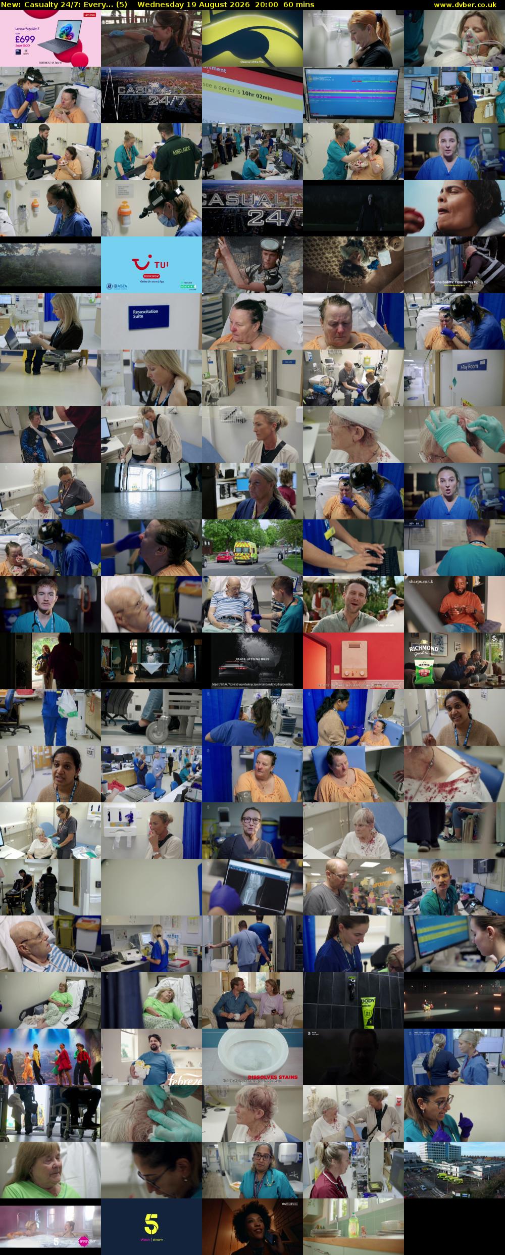 Casualty 24/7: Every... (5) Wednesday 19 August 2026 20:00 - 21:00