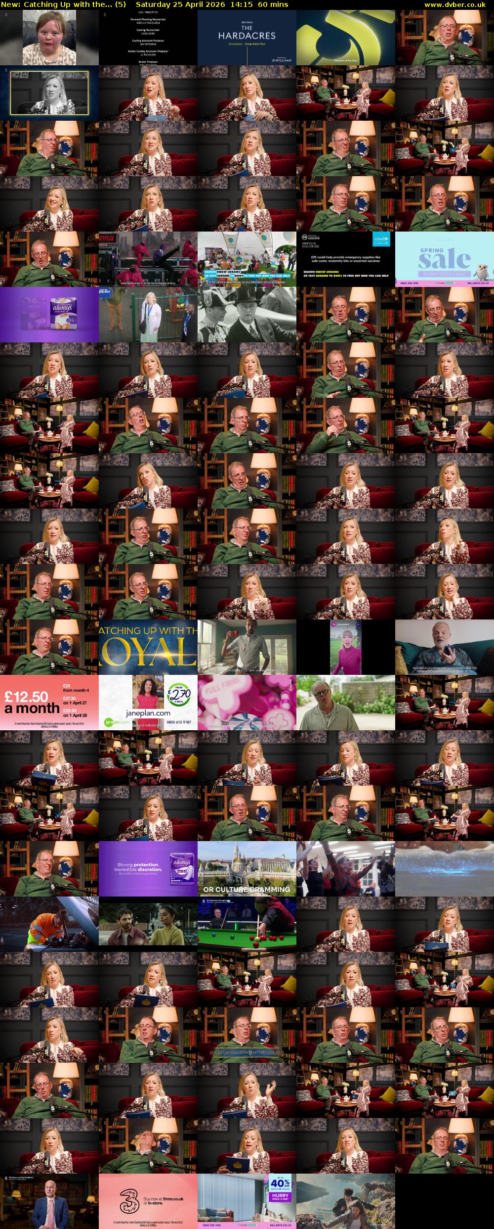 Catching Up with the... (5) Saturday 25 April 2026 14:15 - 15:15
