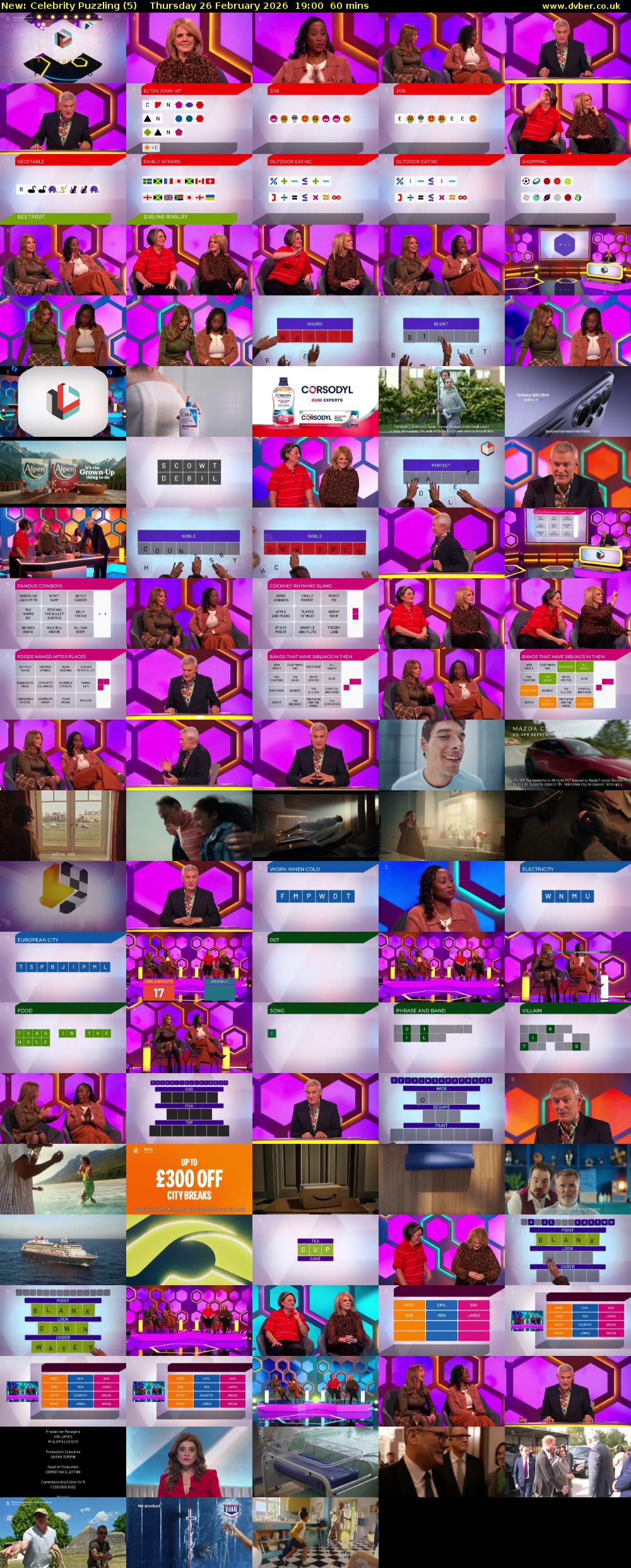 Celebrity Puzzling (5) Thursday 26 February 2026 19:00 - 20:00