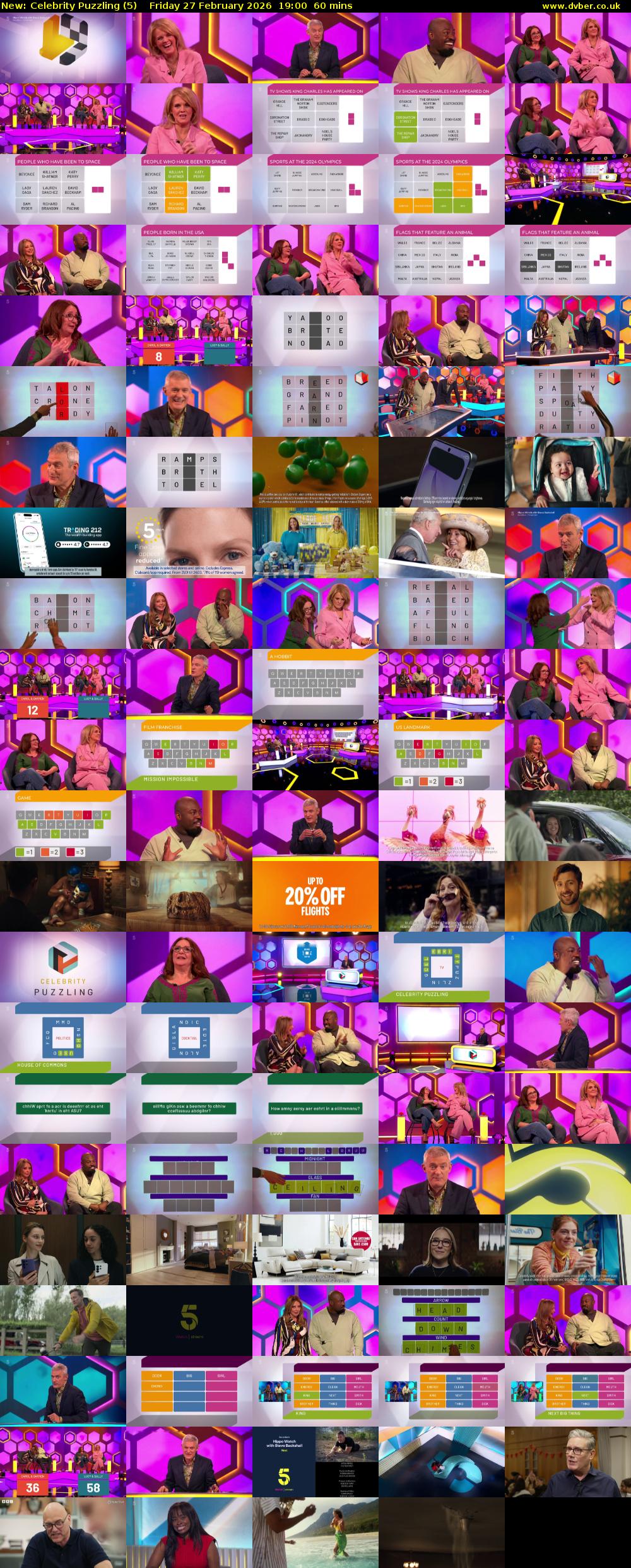 Celebrity Puzzling (5) Friday 27 February 2026 19:00 - 20:00