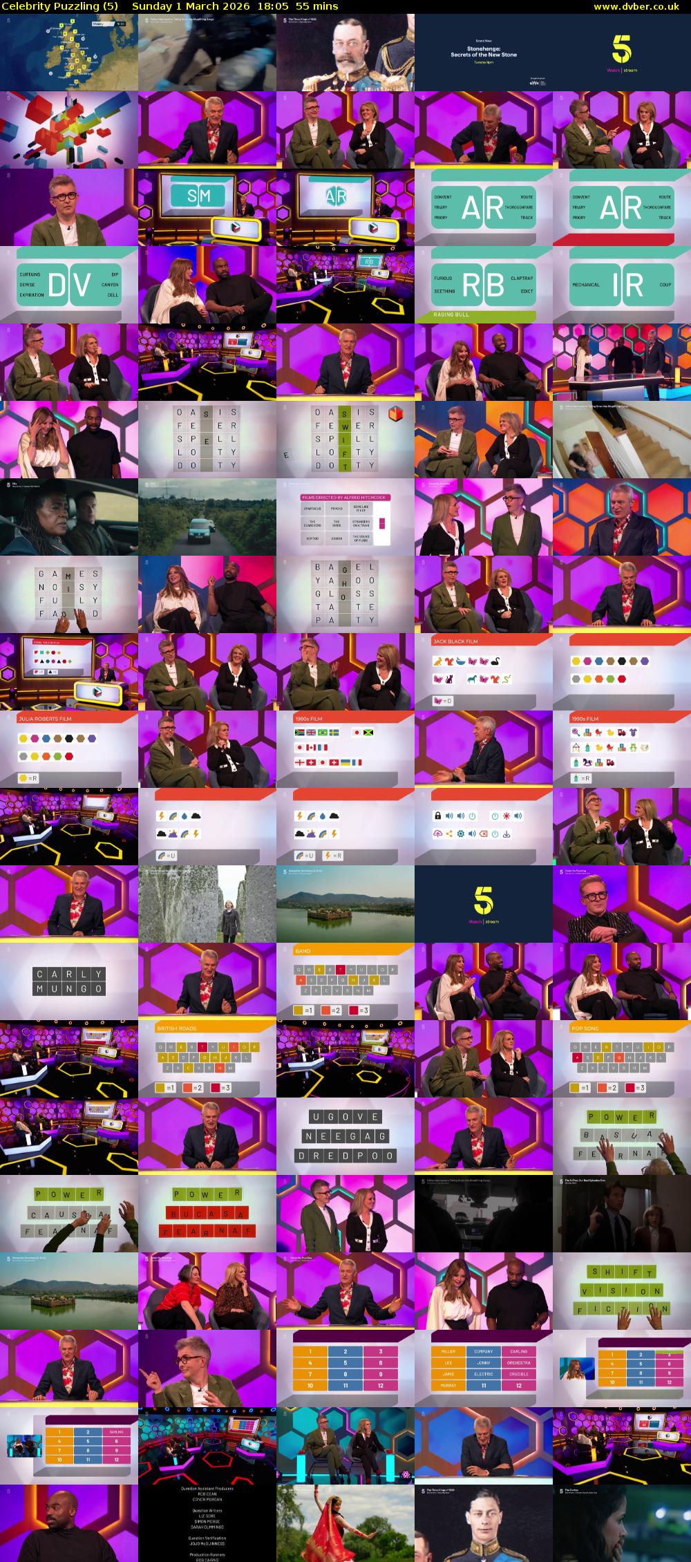 Celebrity Puzzling (5) Sunday 1 March 2026 18:05 - 19:00