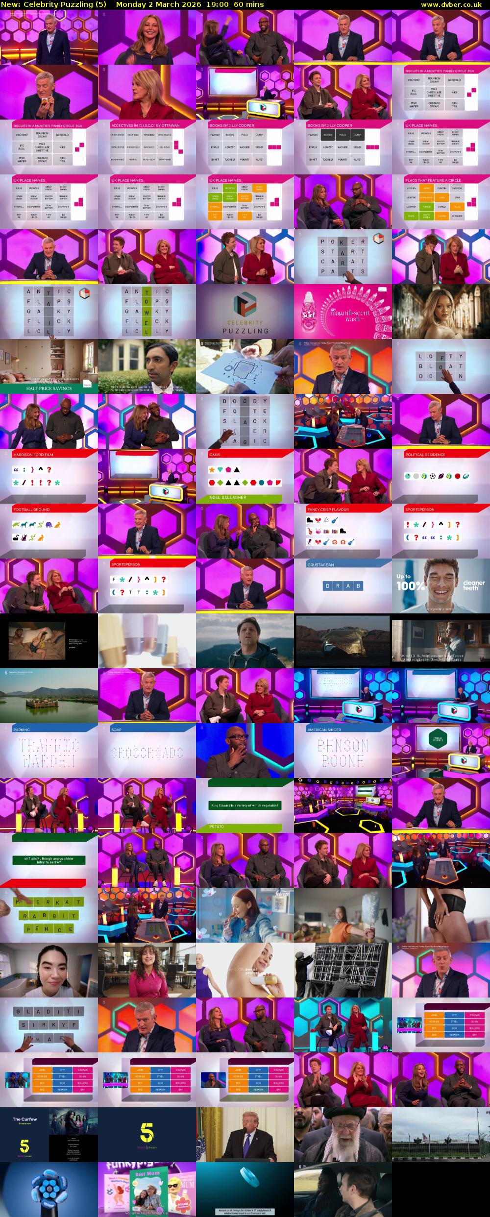 Celebrity Puzzling (5) Monday 2 March 2026 19:00 - 20:00