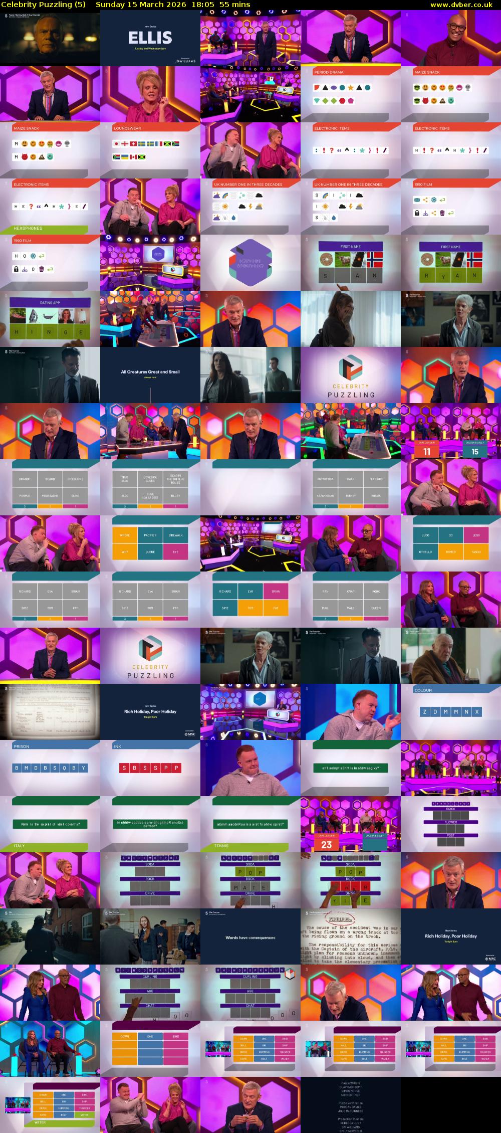 Celebrity Puzzling (5) Sunday 15 March 2026 18:05 - 19:00