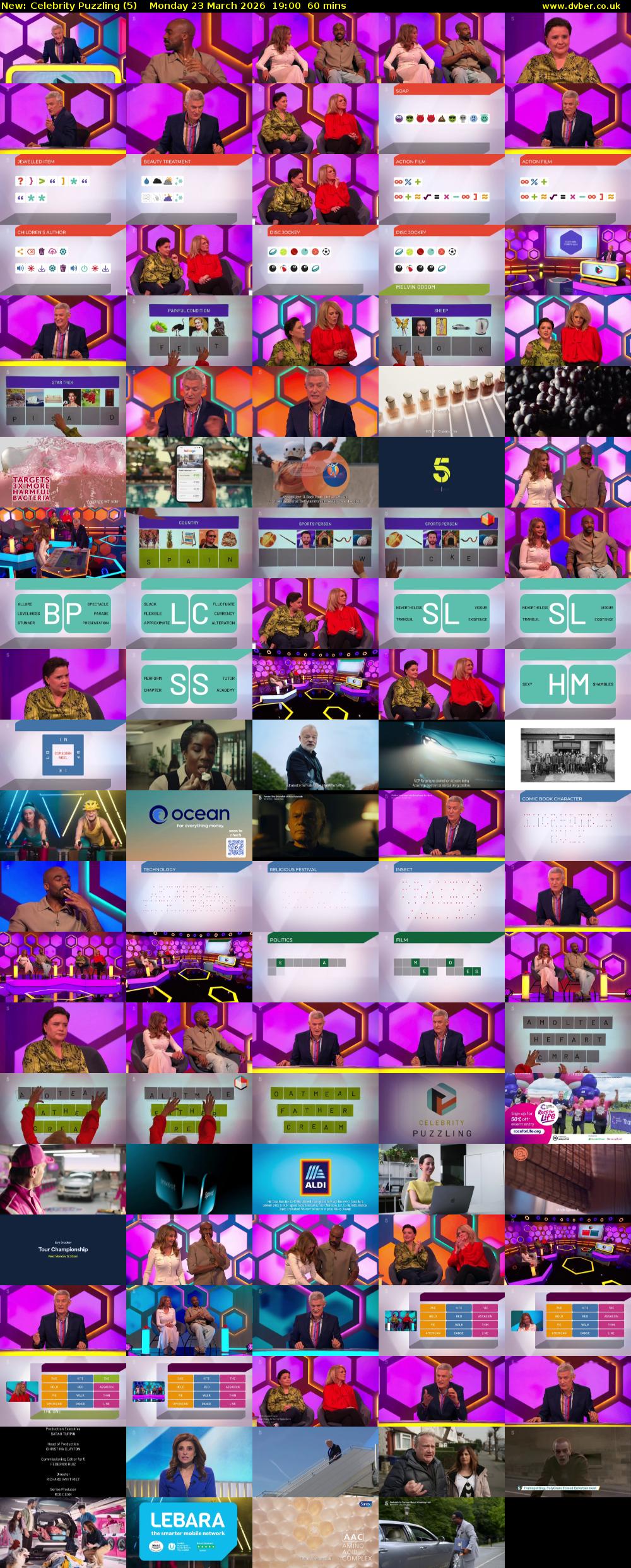 Celebrity Puzzling (5) Monday 23 March 2026 19:00 - 20:00