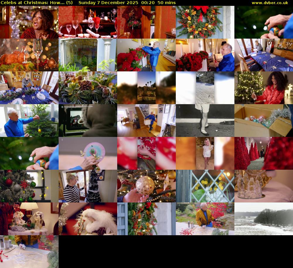 Celebs at Christmas: How... (5) Sunday 7 December 2025 00:20 - 01:10