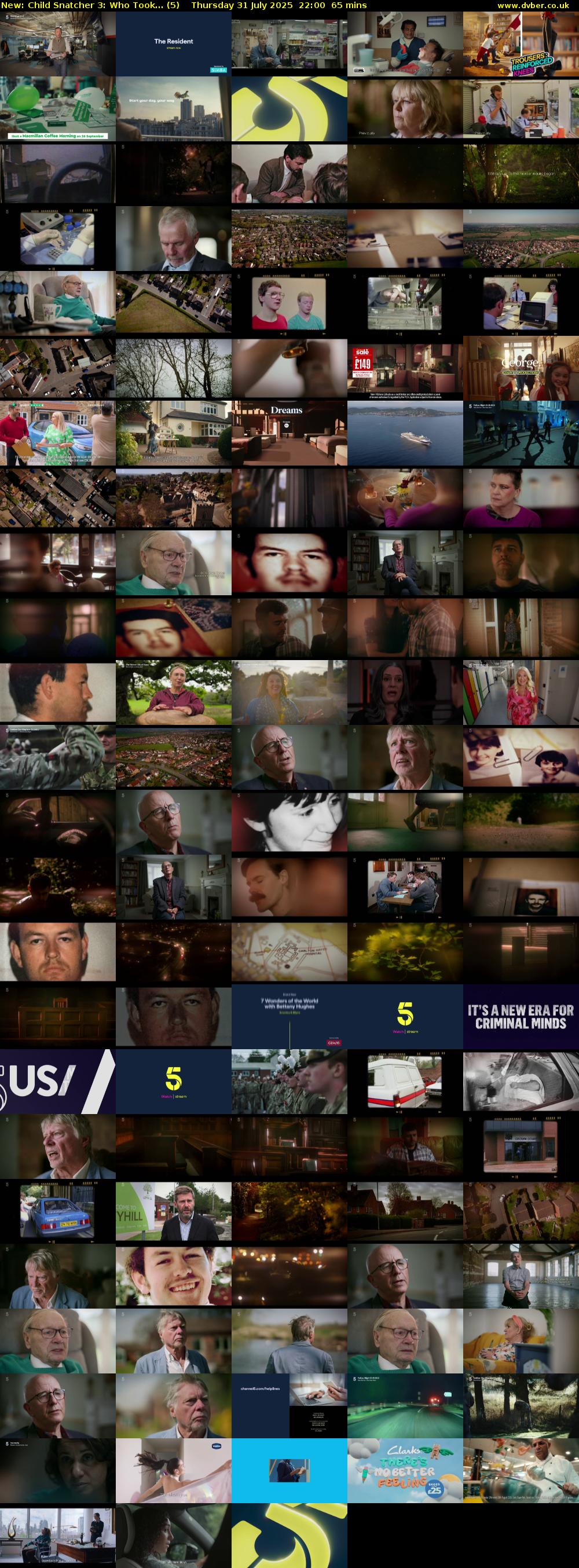 Child Snatcher 3: Who Took... (5) Thursday 31 July 2025 22:00 - 23:05