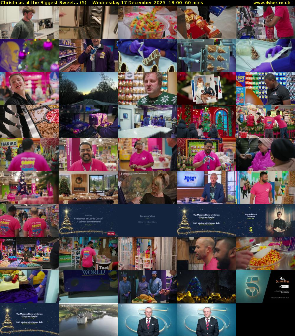 Christmas at the Biggest Sweet... (5) Wednesday 17 December 2025 18:00 - 19:00