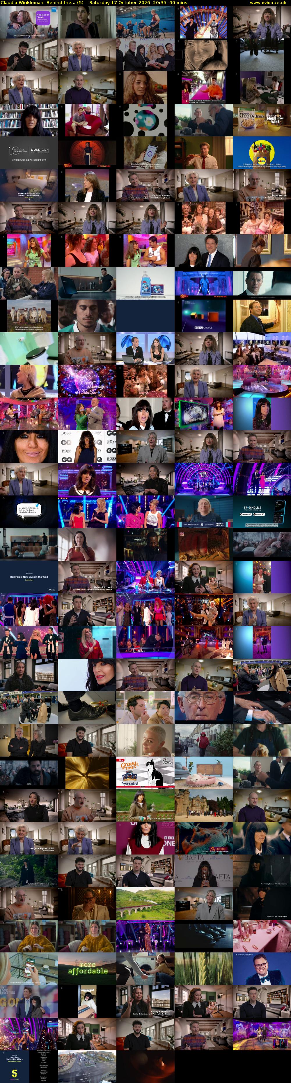 Claudia Winkleman: Behind the... (5) Saturday 17 October 2026 20:35 - 22:05