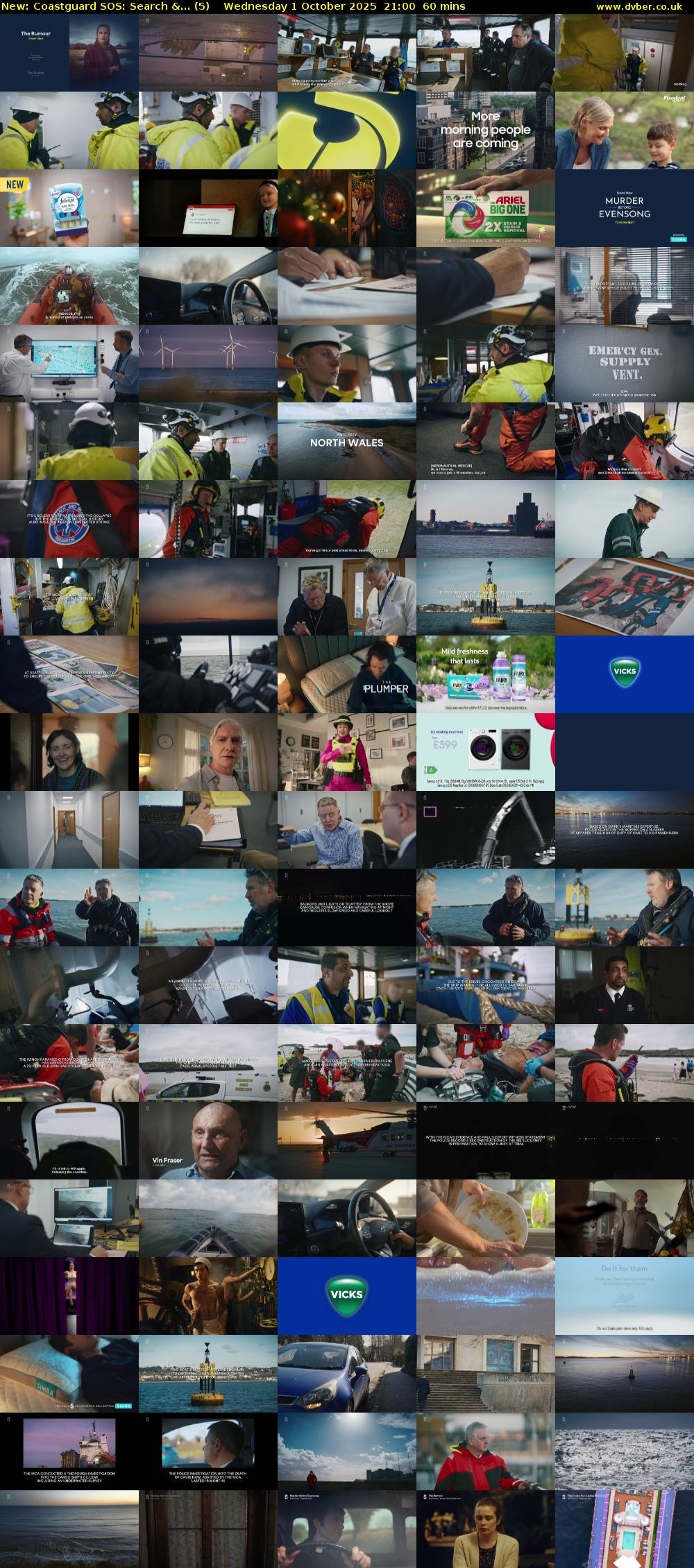 Coastguard SOS: Search &... (5) Wednesday 1 October 2025 21:00 - 22:00