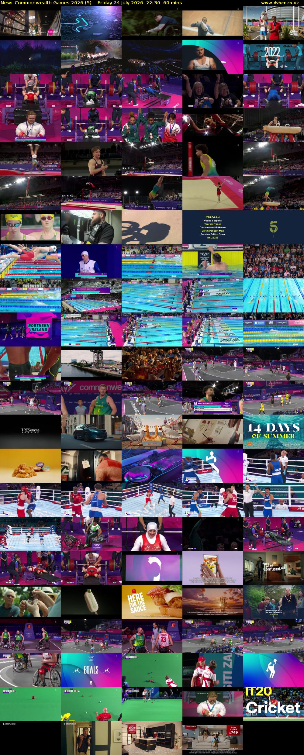 Commonwealth Games 2026 (5) Friday 24 July 2026 22:30 - 23:30