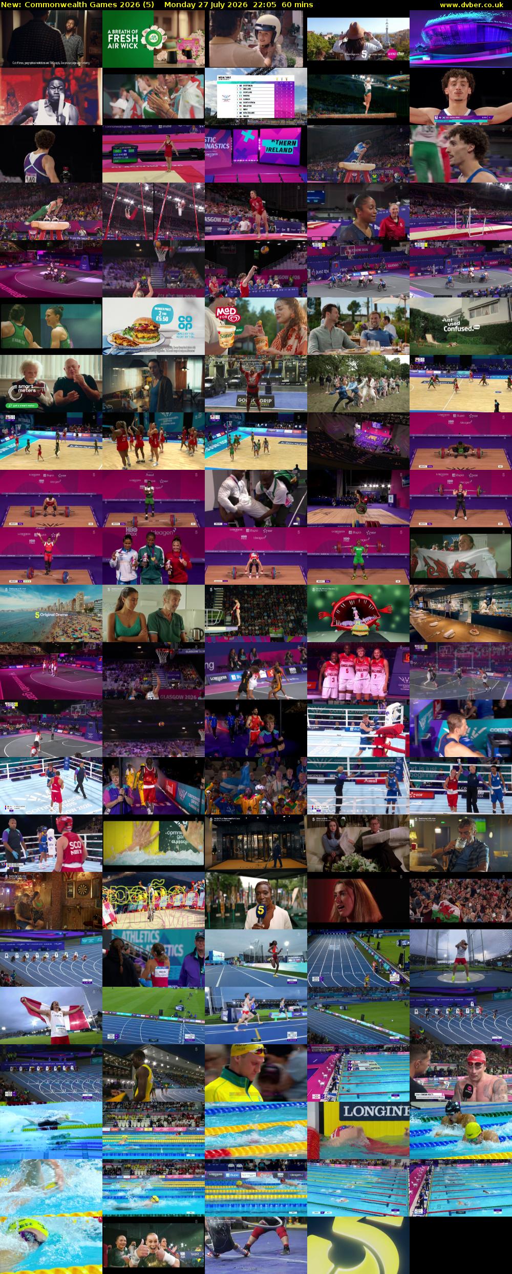 Commonwealth Games 2026 (5) Monday 27 July 2026 22:05 - 23:05
