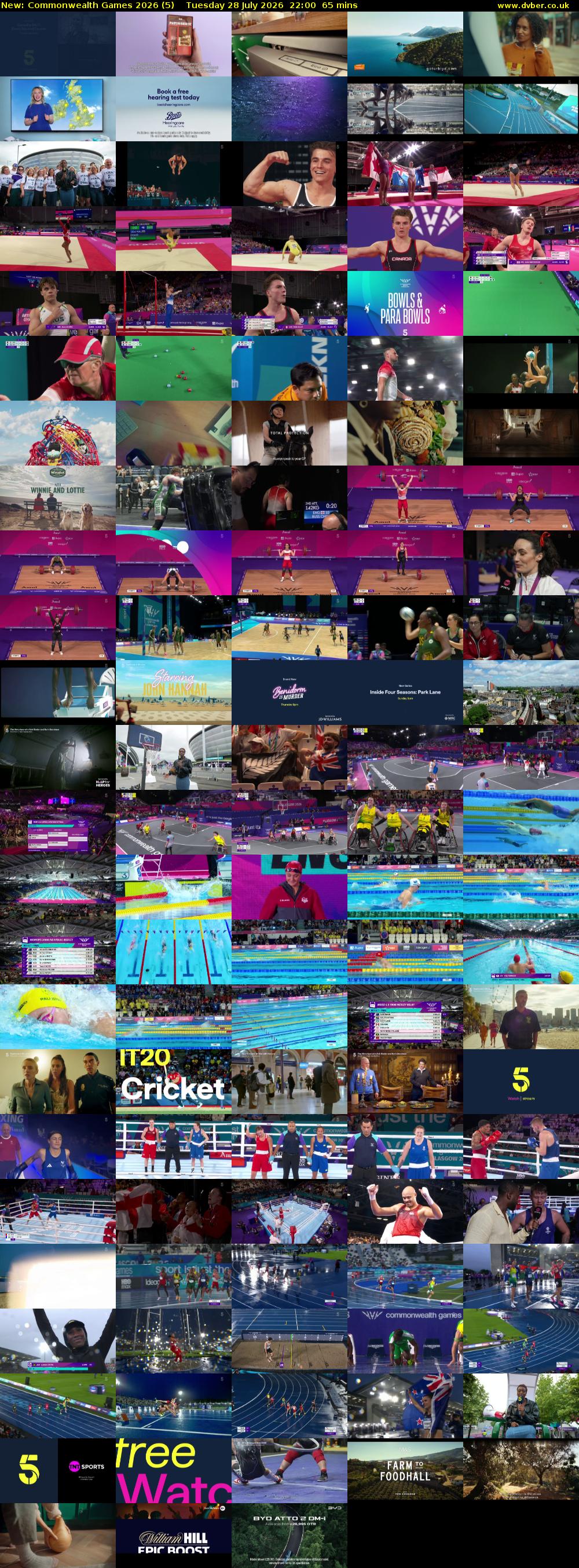 Commonwealth Games 2026 (5) Tuesday 28 July 2026 22:00 - 23:05