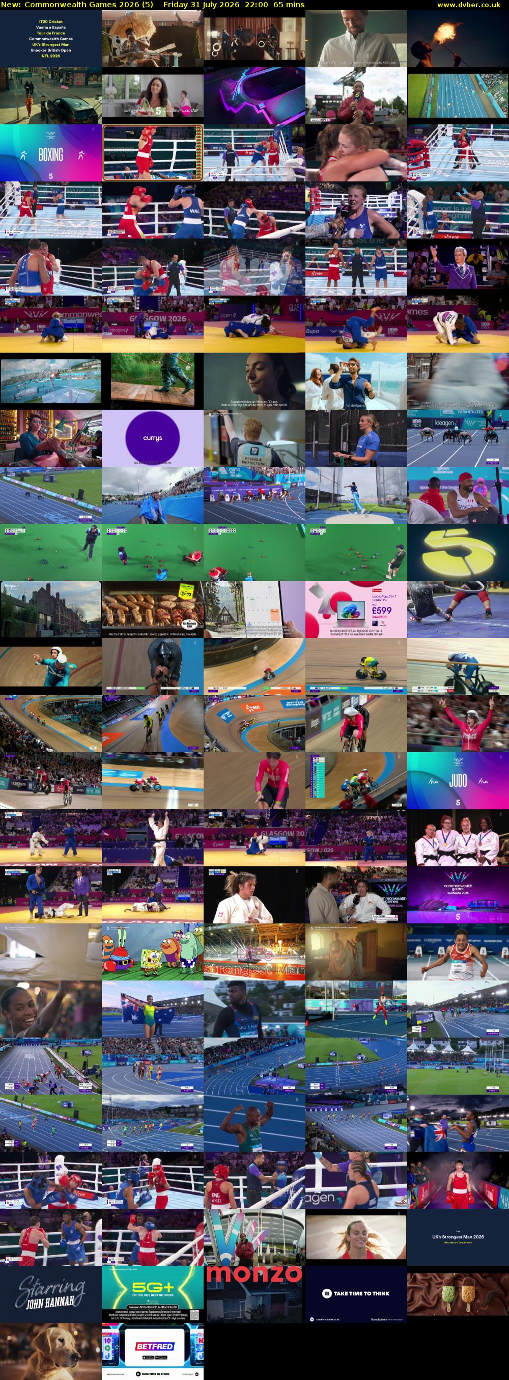 Commonwealth Games 2026 (5) Friday 31 July 2026 22:00 - 23:05