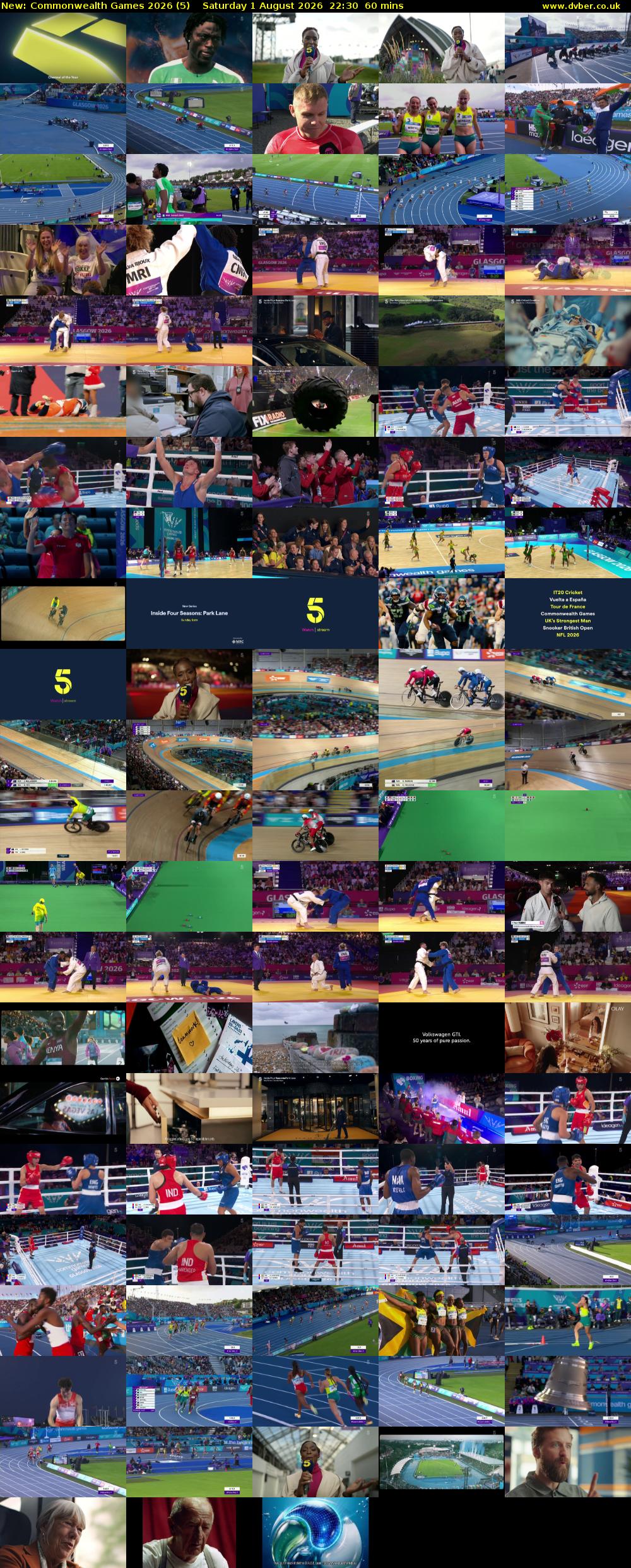 Commonwealth Games 2026 (5) Saturday 1 August 2026 22:30 - 23:30