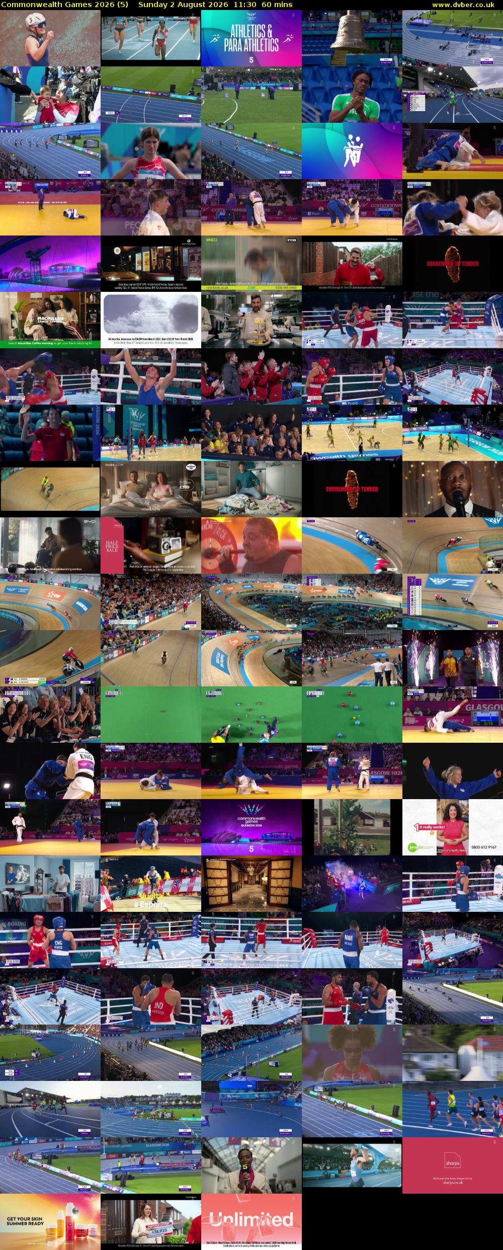 Commonwealth Games 2026 (5) Sunday 2 August 2026 11:30 - 12:30